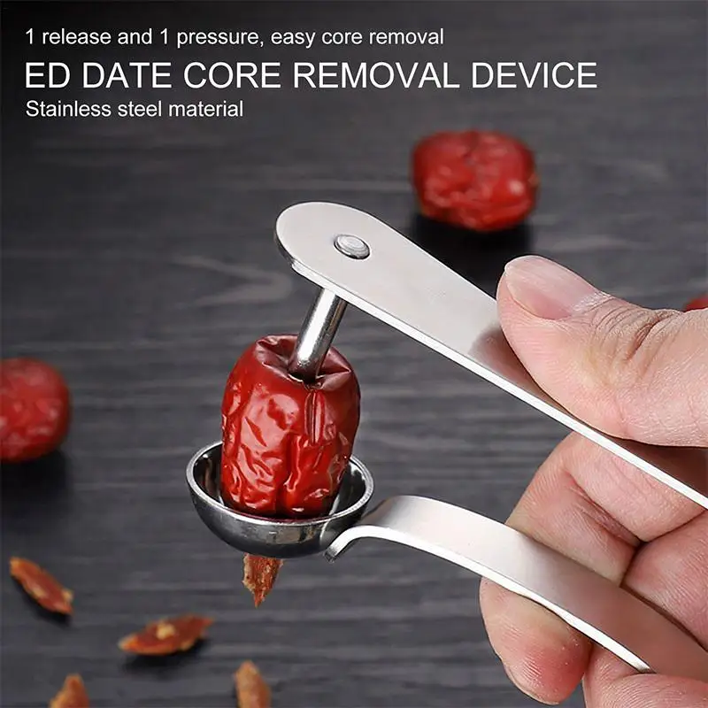 Red Dates Corers  Stainless Steel Pear Seed Remover Cutter Kitchen Gadgets Vegetable Tool Twist Fruit Core Remove Pit Reusable