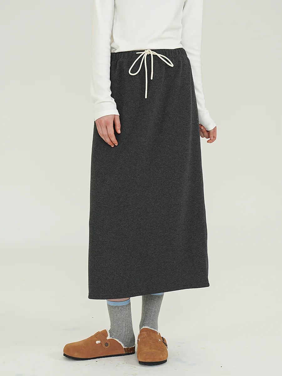 

Новая повседневная шелковая юбка Mouti в полный рост, с завышенной талией, прямого кроя, для офиса, женская, модная, удобная, свободного кроя