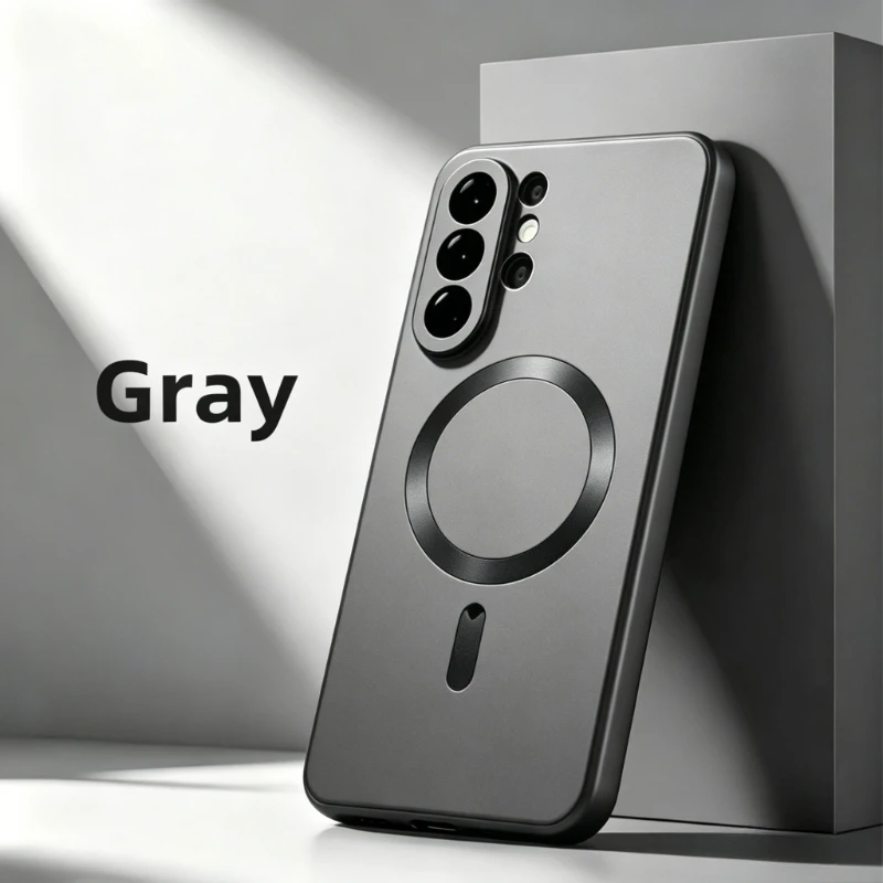 Neue Matte Metallic-Lackierung Magnetische Weiche TPU-Hülle für Samsung Galaxy S26 S23 S22 S21 S20 Ultra Plus S25 S24 FE mit Linsenschutz