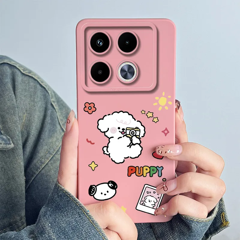 For Infinix Note 40 5G X6852 Phone Case Cover Silicone Sweet Painted Shell Cartoon Funda Lovely Printed Shockproof Casing Coque