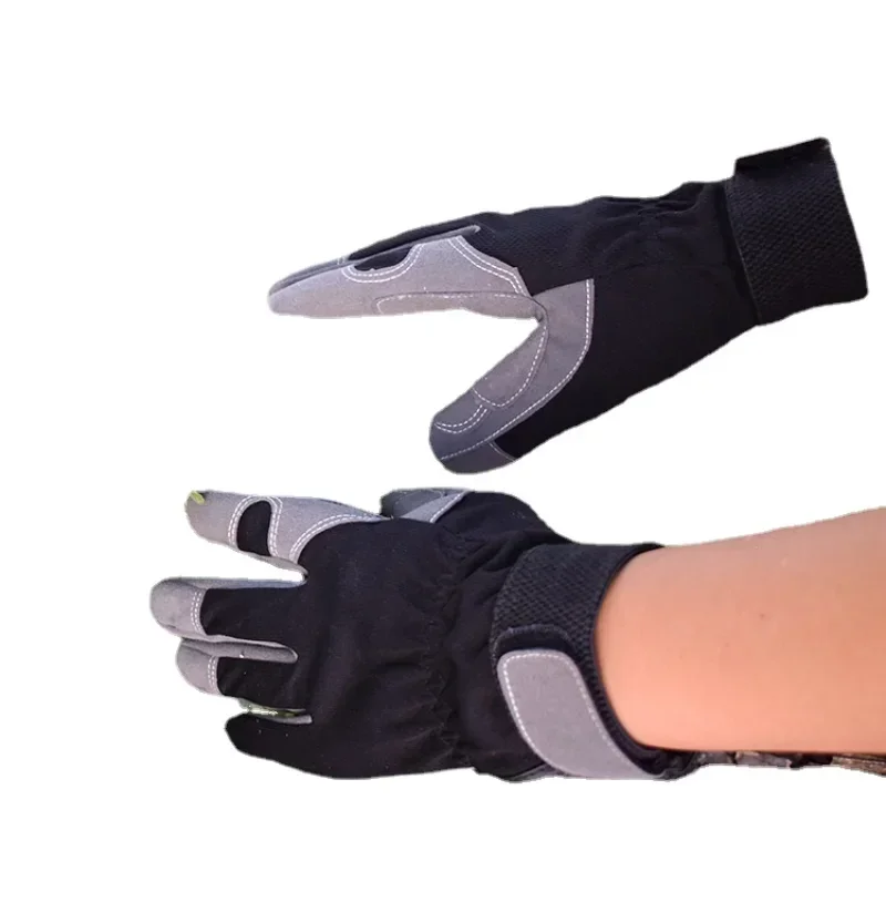 Guantes de trabajo para hombre, de piel de vaca, para motociclismo, conducción, soldadura, trabajo, seguridad, jardín, guantes mecánicos resistentes