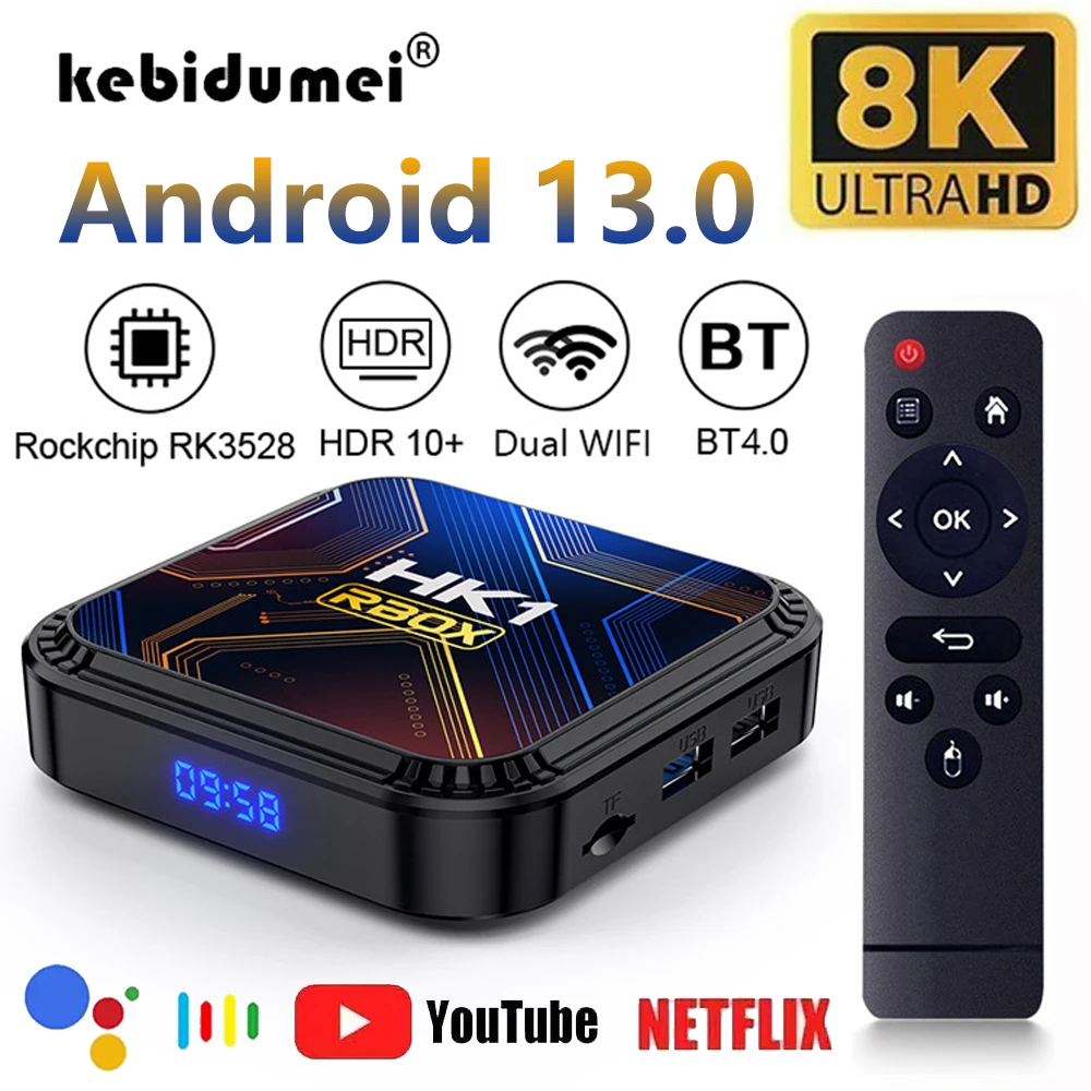 ТВ-Приставка Smart TV RK3528, Android 13, четырехъядерный процессор Cortex A53, поддержка HD 8K видео, 4K HDR10 + 2,4 и 5,8G, двойной Wifi6 BT4.0, ТВ-приставка