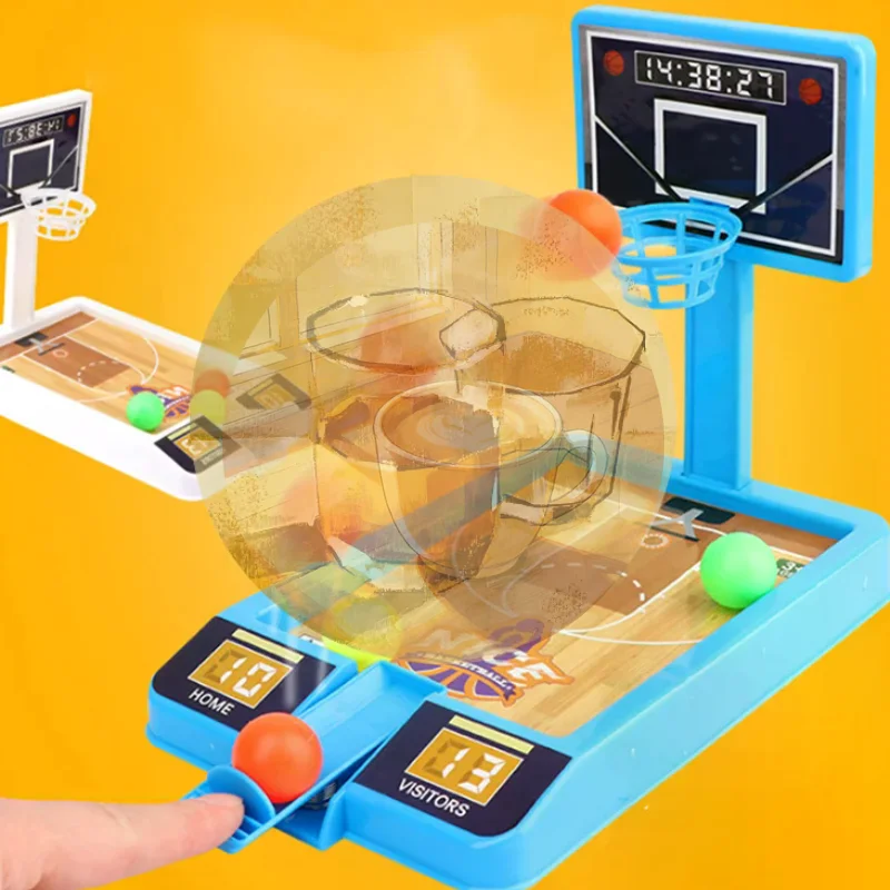

Набор для баскетбольной игры с 3 мячами, интерактивная настольная игра, спортивные игры для детей в помещении, подарки для детей #