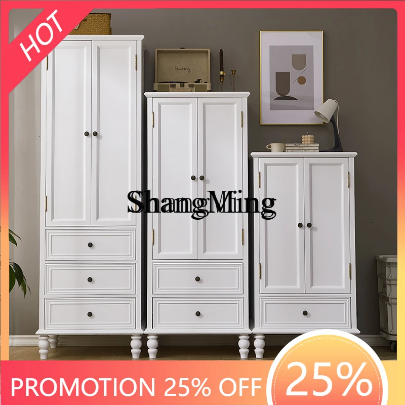 

SM new light luxury all solid wood wardrobe modern simple double door locker bedroom home wardrobe