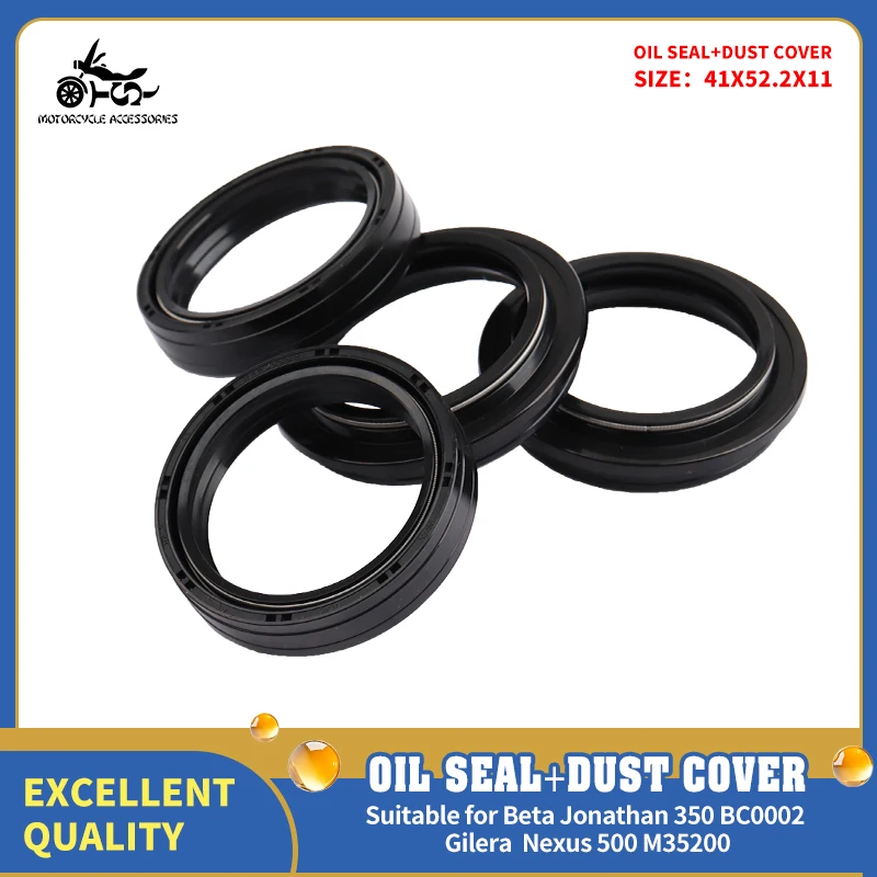 41x52.2x11 Front Shock Fork Oil Seal 41 52.2 Dust Cover Cap For Beta Jonathan 350 BC0002 Gilera Nexus 500 M35200