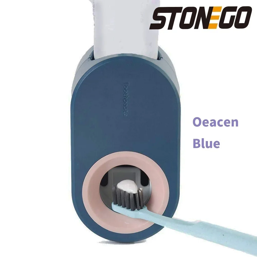 Home Bathroom Automatic Toothpaste Dispenser with Wall-mounted Hands-free Toothpaste Squeezer