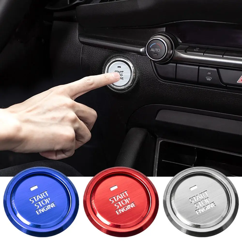 Quality Lgnition Button Cover Auto Parts One Click Start Decoration Start Stop Switch Replacement For Mazda 3 For Axela CX-30