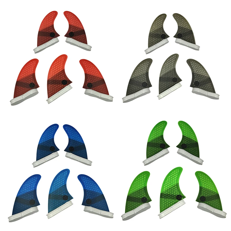 ครีบกระดานโต้คลื่น UK2.1 5ชิ้น/เซ็ต Quad Fins Quilhas UPUSRF FCSⅡ Fins Honeycomb Multicolor Sup อุปกรณ์เสริมท่องครีบ