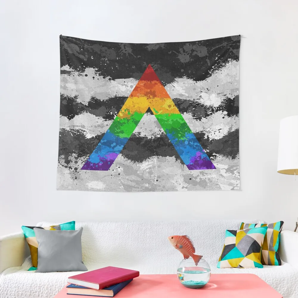 

Abstract Paint Splatter LGBT Ally Pride Flag Pattern Tapestry Wallpapers Home Decor Bedroom Organization And Decoration Tapestry