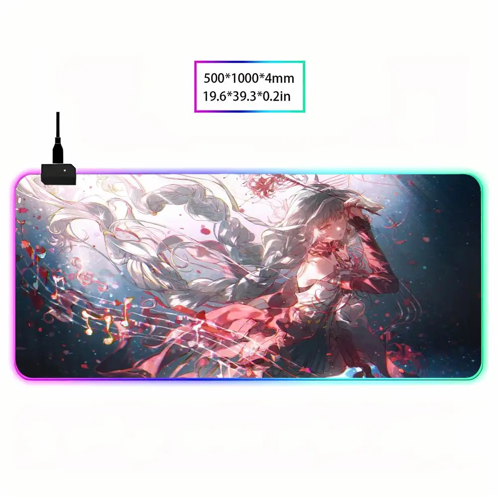 

Wuthering Waves PHROLOVA Games Beautiful RGB Gaming Mouse Pad HD Gamer Large LED Light XXL MousePads PC Computer pad Decor