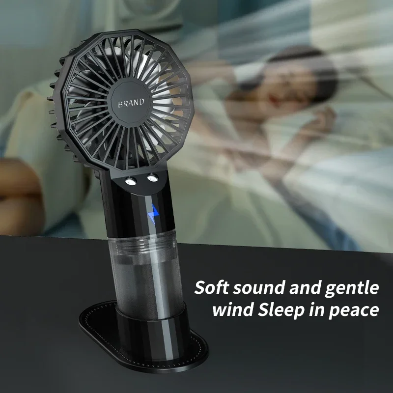 

Dual Spray Handheld Fan High Speed USB Rechargeable Mini Portable Humidification Cooling Fan For Indoor Outdoor Dormitory Office