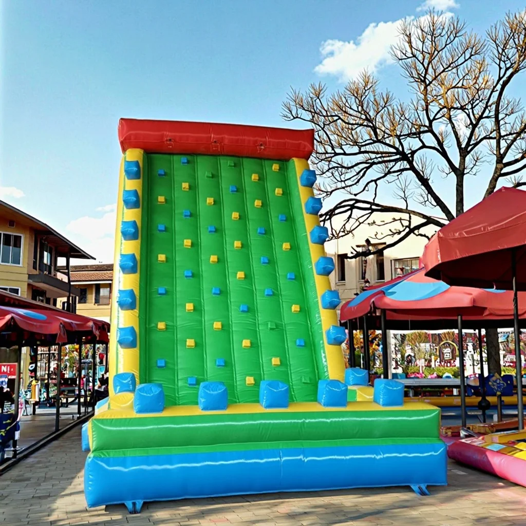 

4*6*6m Custom Hot Sale Commercial PVC Inflatable Castle Rock Climbing Wall Amusement Games for Adults and Kids