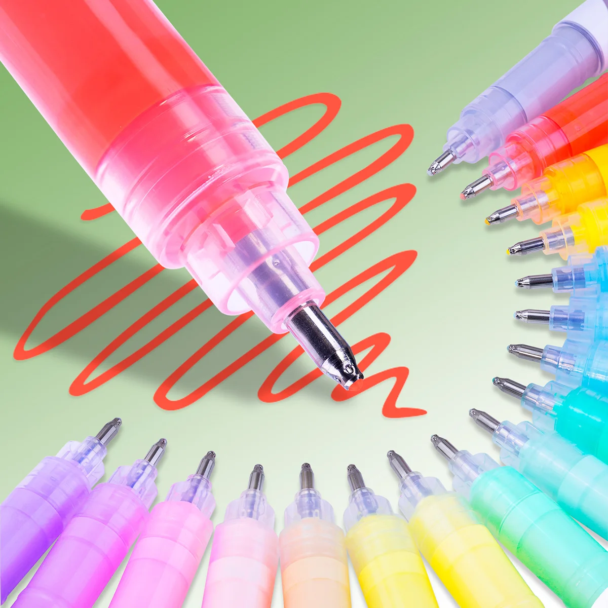 12 色/箱直接液体ハードヘッド高光沢アクリルマーカー、学生のノートの書き込み、DIY の絵画、落書きに適しています