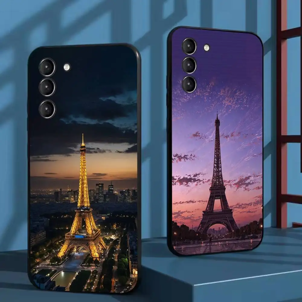 

landscape Eiffel Tower Phone Case For Samsung Galaxy A73,72,51,53,52,71,22,5G,Note,J7,8,9 Soft Black Cover