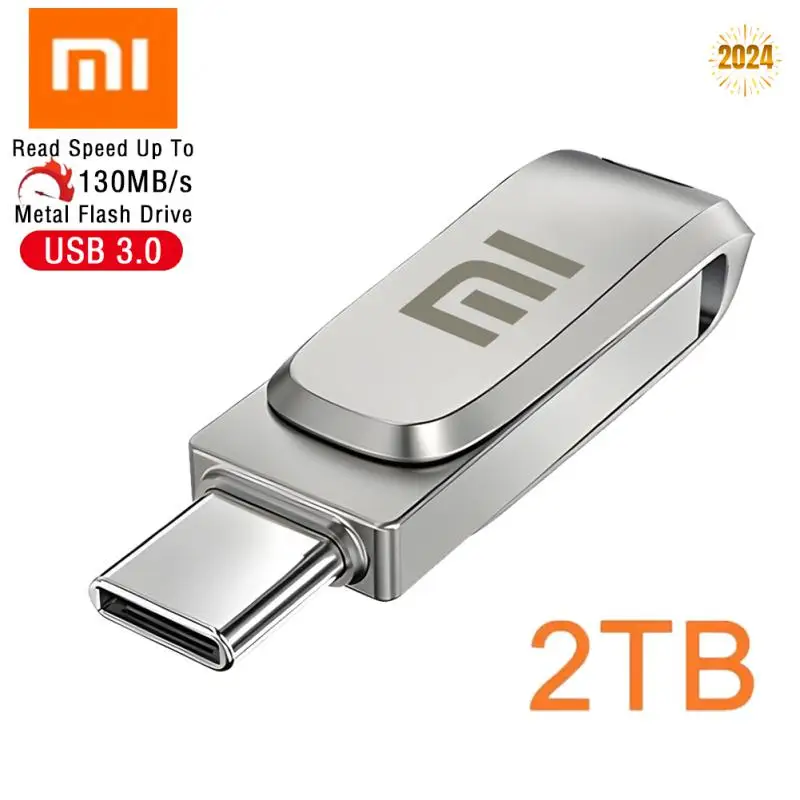 Xiaomi 2TB Usb 3.0 Flash Disk Metal High Speed Pendrive 512GB/1T Przenośny interfejs U Disk Wodoodporna pamięć Adapter TYPE-C