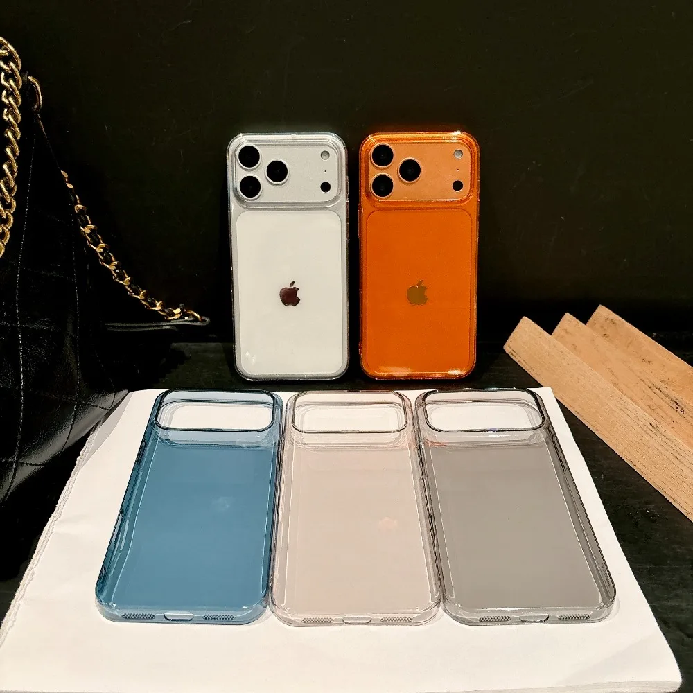 New Luxury Ultra-thin Transparent PC Phone Case For iPhone 17 Pro Max Air 17 Pro 16 15 14 13 Anti-fall Hard Clear Protect Cover