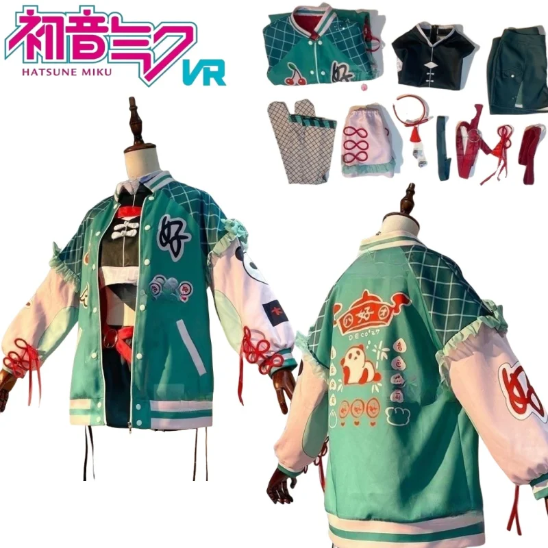 

New Hatsune Mikucos Clothes Cartoon Hatsune Miku Long Sleeve Jacket Holiday Gifts Anime Peripherals Casual Fashion