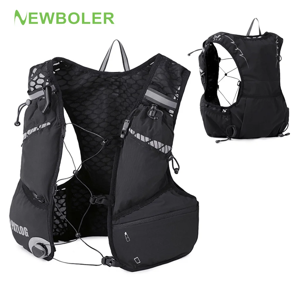 NEWBOLER Outdoor Trail Running Backpack 8L Ultralight Women Men Run Race Hydration Vest Marathon Bike Bag for Marathon Hiking