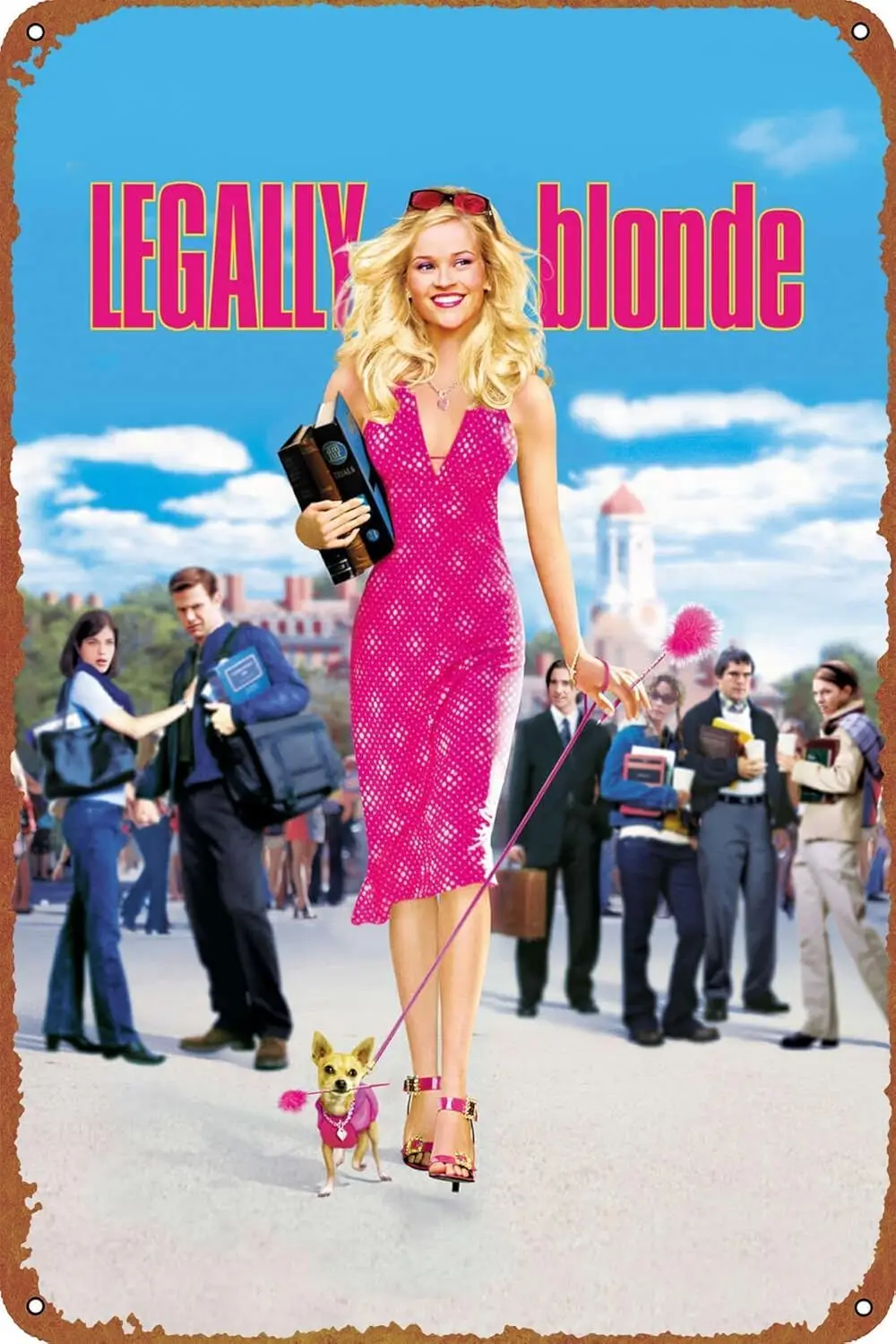 m1, Legally Blonde Movie Poster Vintage Blechschild für Zuhause, Garten, Bar, Restaurant, Café, Büro, Geschäft – lustige Retro-Wanddekoration – e