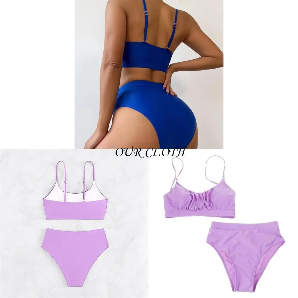 

Женские рюмки для купания для купальника, контролируемого купальником, набор купальника с высокой талией y1ac