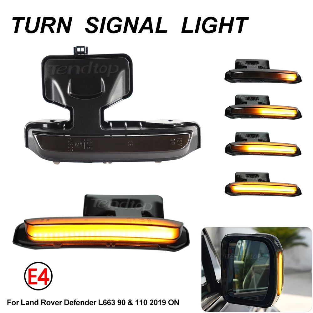 

LED Dynamic Turn Signal Light Side Mirror Blinker Sequential Light For Land Rover Defender 2019 2020 2021 2022 2023