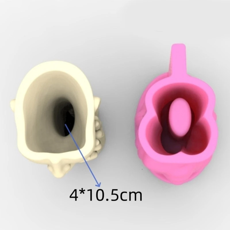 M2EA Women Face Silicone Flower Pots Mold Concrete Candlesticks Pen Holder Molds Succulent Planter Cement Clay Mould for Home