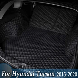 Tappetino bagagliaio in pelle per hyundai tucson 2015 2016 2017 2018 2019 2020 suv cargo liner accessori stivale interno