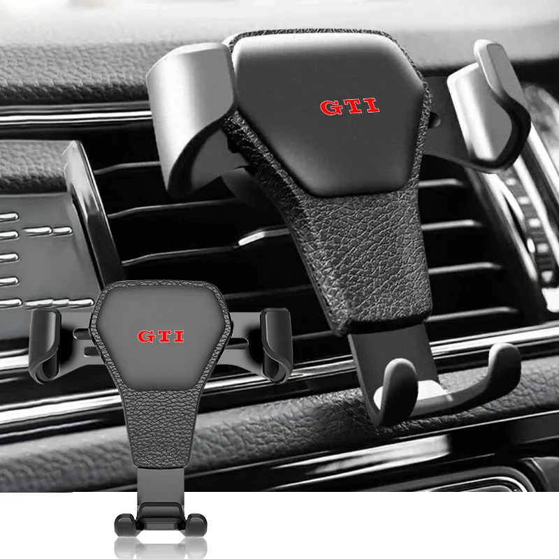 Autospezifische GPS-Handyhalterung für Lüftungsschlitze mit Autoemblem für VW GTI Golf-5 6 7 MK6 Jetta Lavida Polo Tiguan Passat B5
