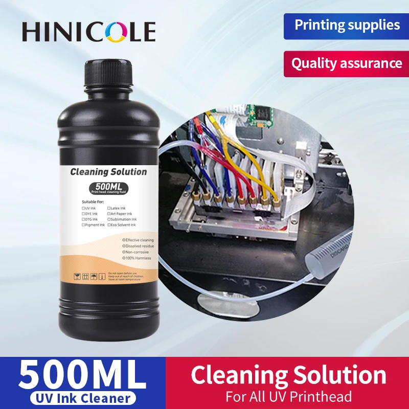 

500ML UV Cleaning Liquid For Epson Roland Mimaki Ricoh Konica UV Modified Printer Cleaning Fluid UV Printhead Cleaning Solution
