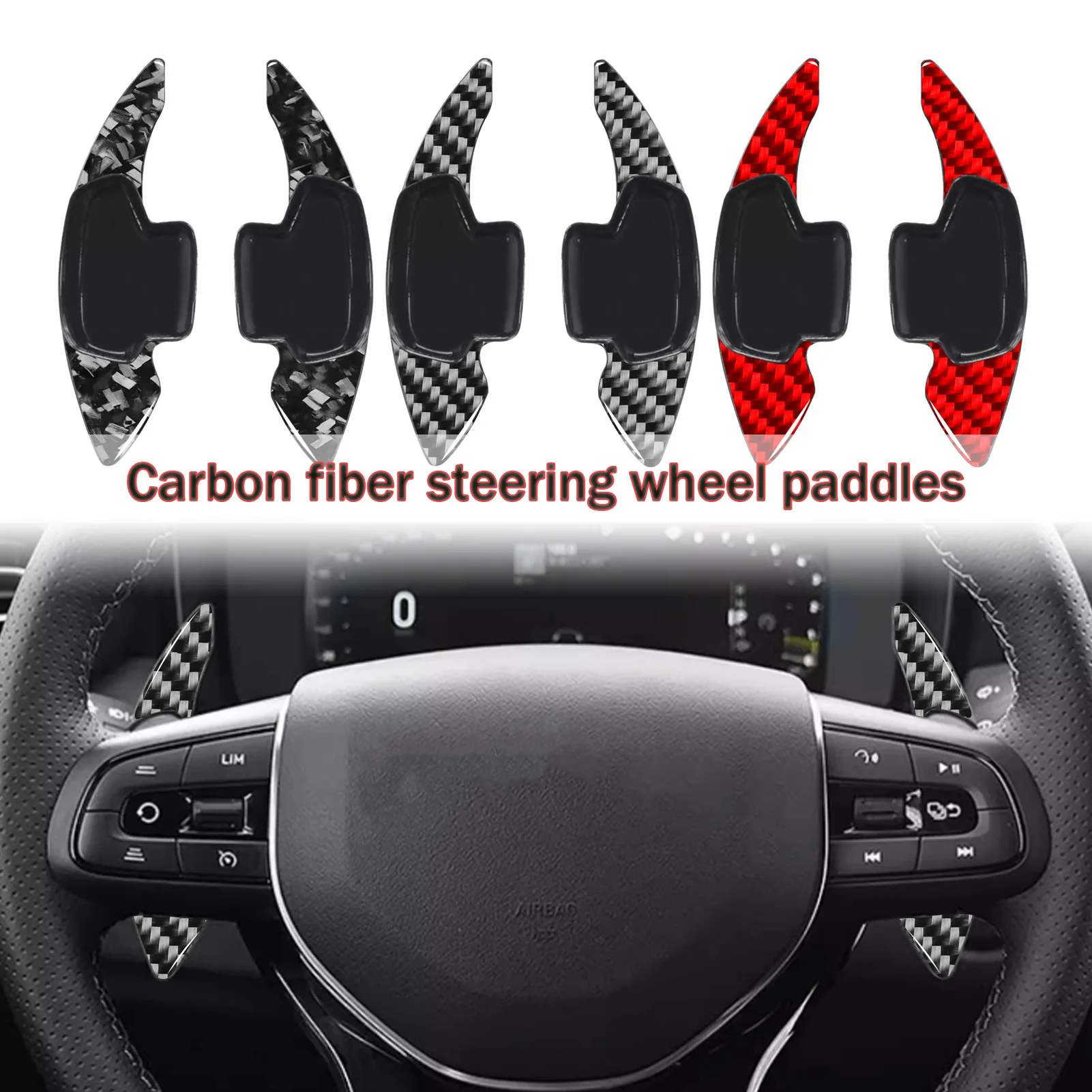

For Lynk&Co 03 carbon fiber shift paddles accessories, steering wheel control modification, interior sticker