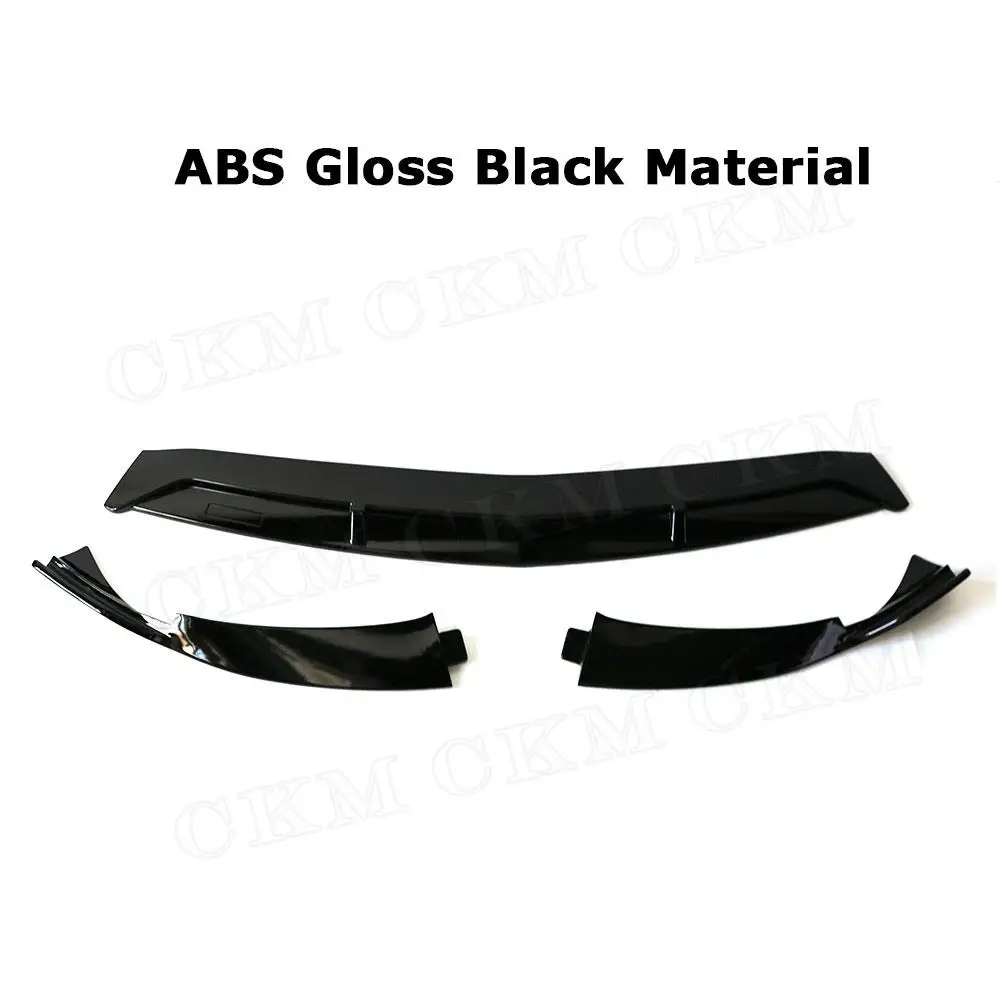 

3 PCS ABS Gloss Black Car Front Bumper Lip Spoiler Splitters Head Protector For Mercedes Benz A Class W176 Sport 2019