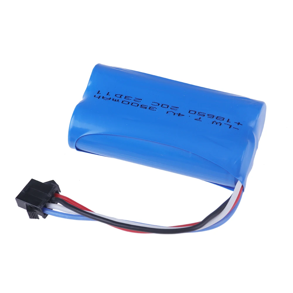 Bateria Li-ion com plugue SM4P e carregador USB, 18650, 7.4V, 3500mAh, Udi007, Udi001, UDI002, UDI902, HJ806, 960, 961, 962, barcos de carros RC