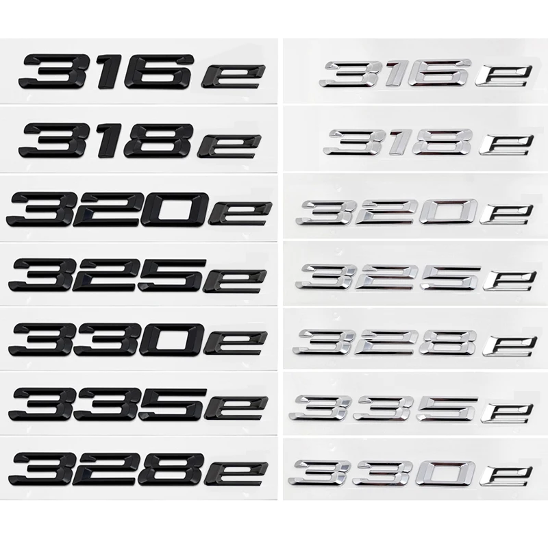 

ABS Car Rear Trunk Logo Badge Emblem Sticker For BMW 3 series 316e 328e 318e 320e 325e 330e 335e E46 E90 E91 F30 F31 F34 G20