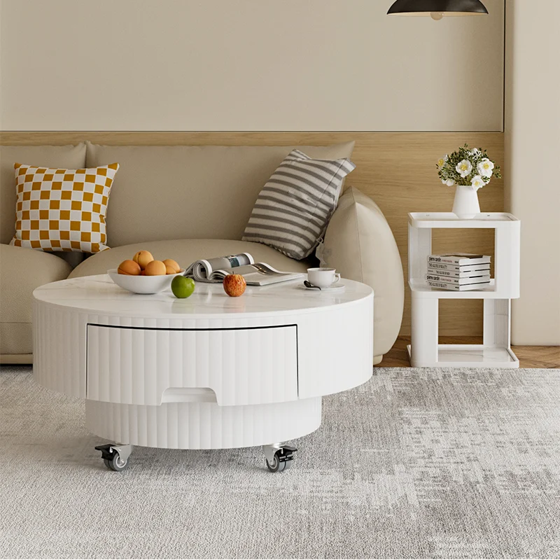 تتحرك الكتابة طاولة جانبية عشاء الدائمة أدراج مصمم الكتب طاولة القهوة الفاخرة أثاث غرفة المعيشة الحديثة Couchtisch #2