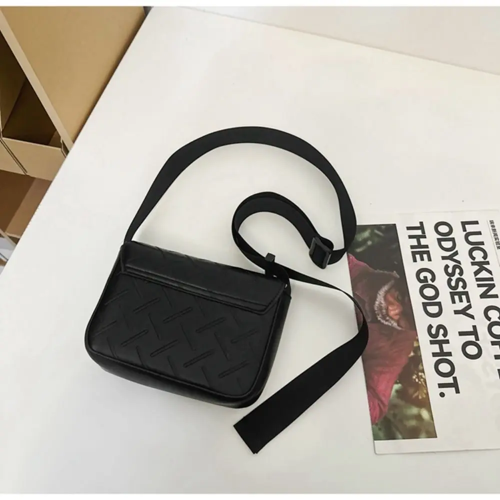 

Fashion Solid Color Men's Shoulder Bag Designer Leather Men's Crossbody Bag Square Harajuku Messenger Bag Boys