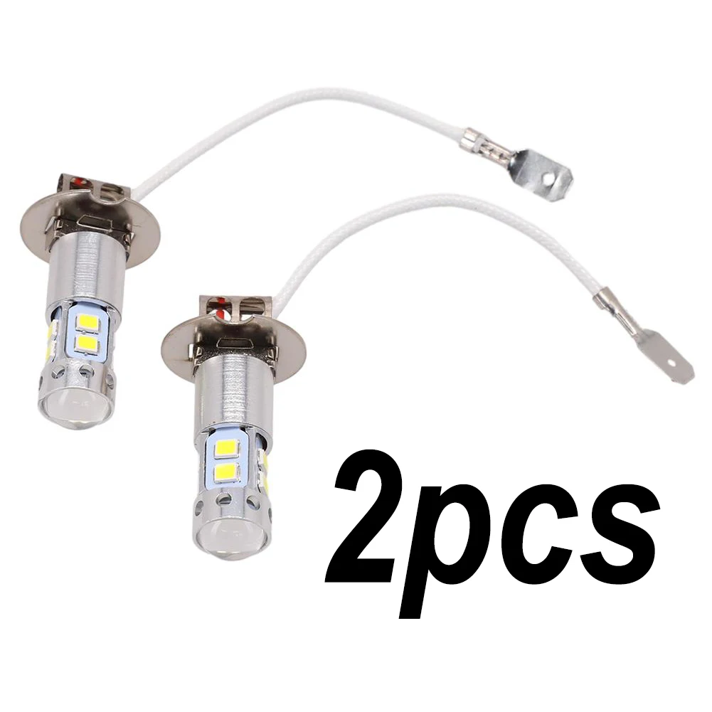 

2pcs H3 LED Bulbs Fog Driving Lights Daytime Running Light 3000K Yellow High/Low Beam 100W 12V Lamp Car Accessory