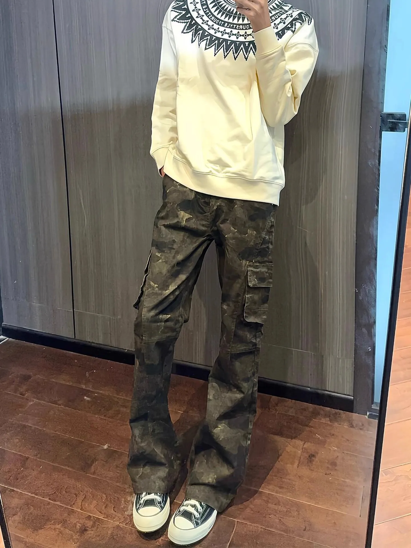

Мужские джинсы Cleanfit Camouflage Slim Fit в стиле High Street, осенние, из смесового хлопка и полиэстера, с антимикробной пропиткой, прямого кроя