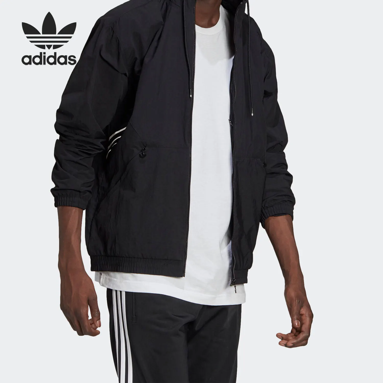 Adidas genuine Three Stripes Men Comfort Sport Casual Jacket GN5505