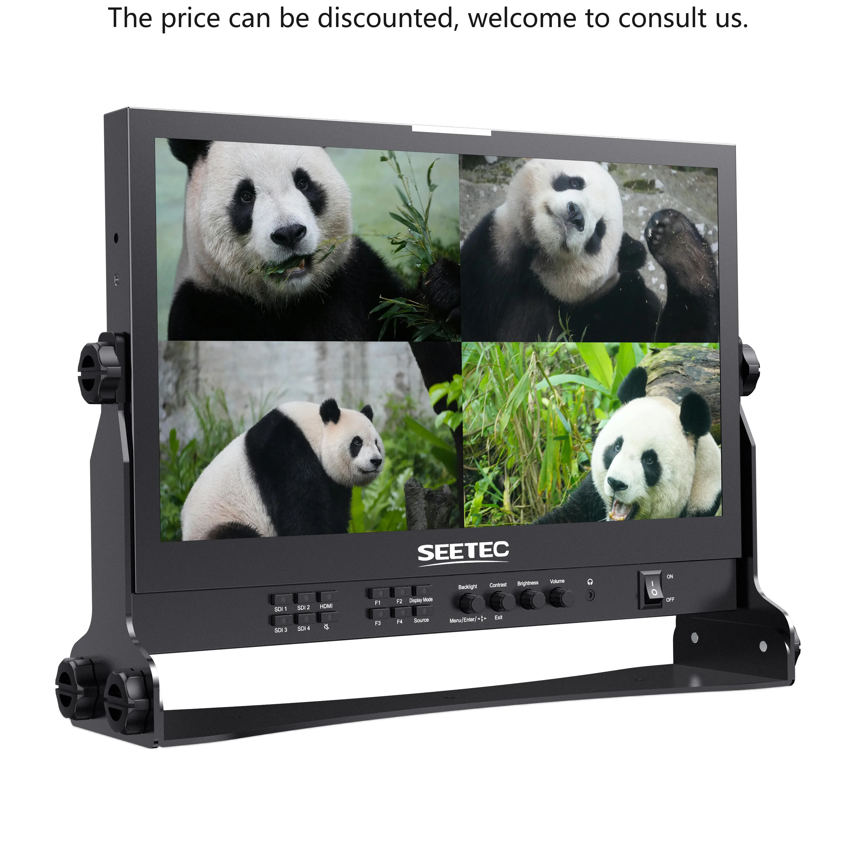 

SEETEC ATEM156S 15.6 Inch Streaming Media Broadcast Director Monitor With 4 HDMI Input And Output For Live Broadcast Monitor