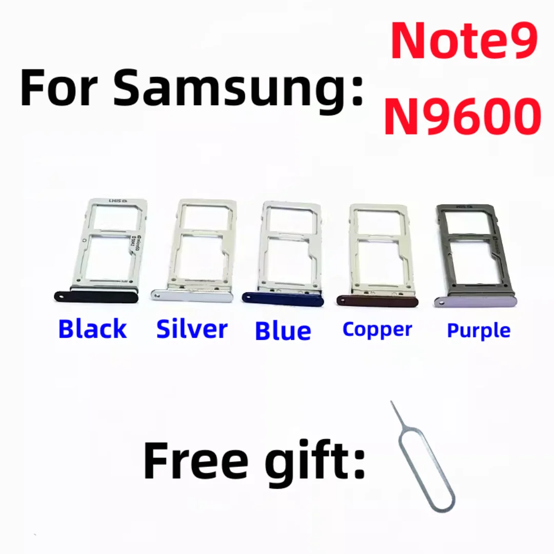 

SIM Card SD Card Tray chip slot drawer Holder For Samsung Galaxy Note9 SM-N960F N9608 N9600 N960U N960DS SD SIM Card tray Slot