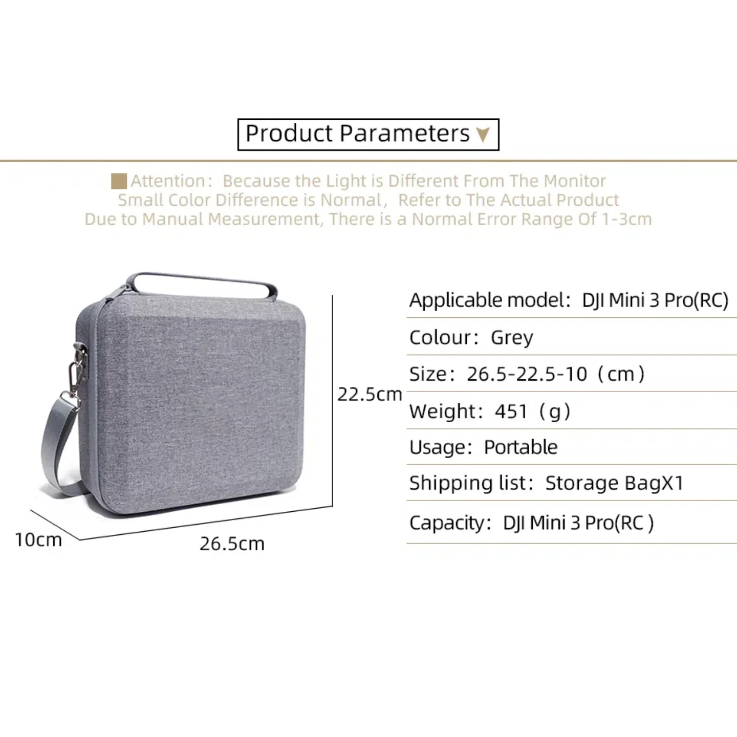 Portable Shoulder Storage Bag For DJI Mini 3 Pro/Mini 3 Travel Carring Case Handheld Case For Mini 3 Pro RC Drone Accessories image 6