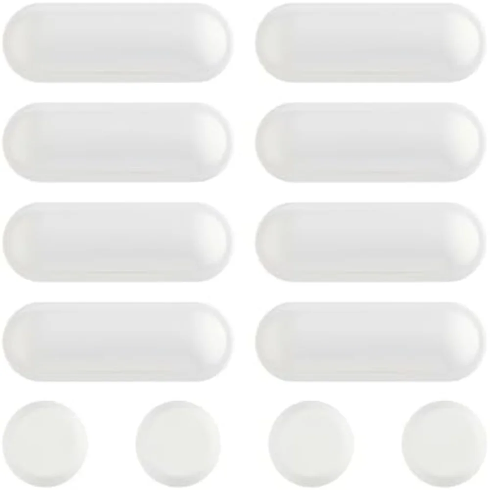 12pcs Toilet Seat Buffer Toilet Seat Pad Set Toilet Lid Cushions Quiet Anti-Slip Pads Bathroom Accessories