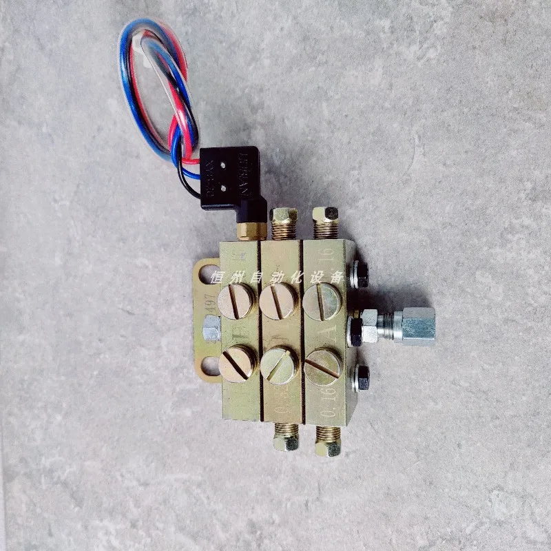 Flow through JPQ1 type chip oil separator lift punch progressive distributor yellow flow oil valve