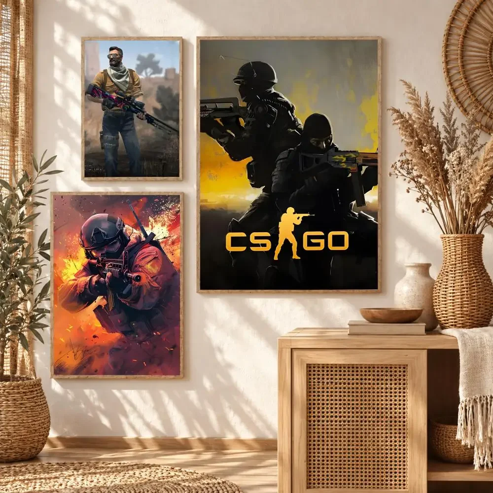 Hot Game C-Counter-Strike CS2 Painting Calligraphy Modern Canvas Wall Art Prints for Living Room Decor | Wall Decals