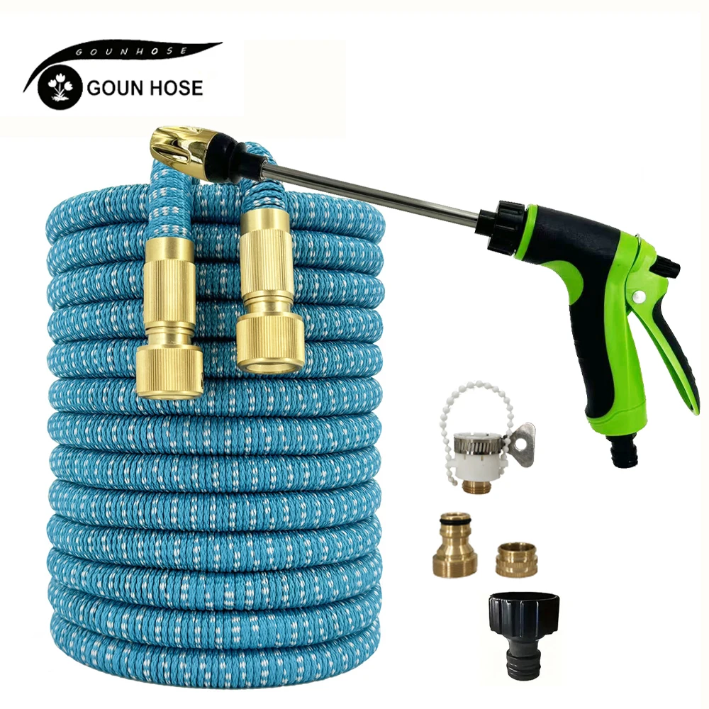 

Garden Water Hose Expandable Double Metal Connector High Pressure Pvc Reel Magic Water Pipes for Garden Farm Irrigation Car Wash