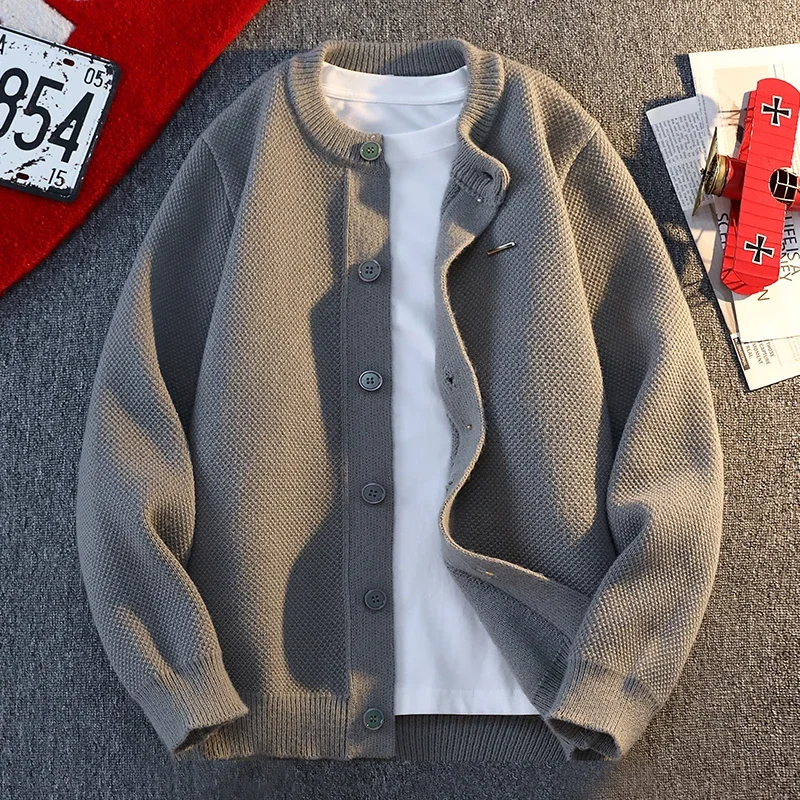 

Высококачественные свитера на осень и зиму, мужские трикотажные изделия, свободные кардиганы, топы, модные и модные повседневные куртки