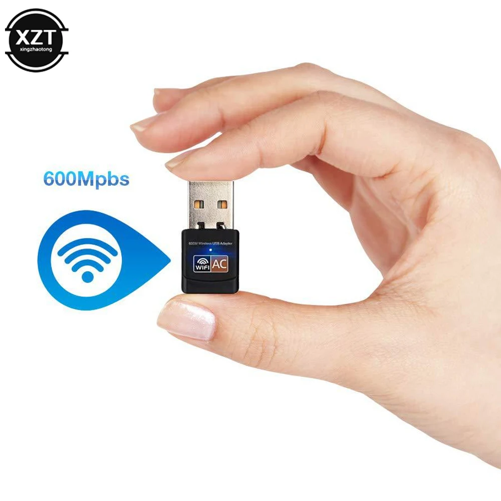 600mbps 2.4ghz + 5ghz banda dupla usb adaptador wi fi sem fio da placa de rede sem fio usb adaptador wi-fi dongle placa de rede