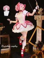 Kaname Madoka Cosplay Anime Puella Magi Madoka Magica Kaname Madoka Cosplay Costume Christmas Roleplay Pink Dress Sets Wig Cos