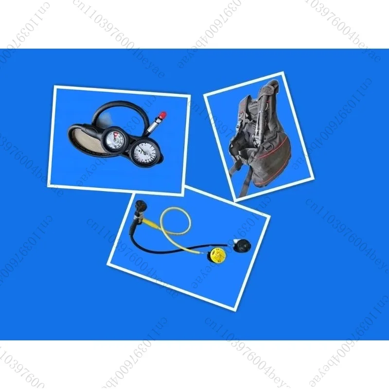 Deep Diving Scuba Equipment Set Buoyancy Vest Breathing Regulator Aluminum Alloy High Pressure Oxygen Bottle Tank Back Fly