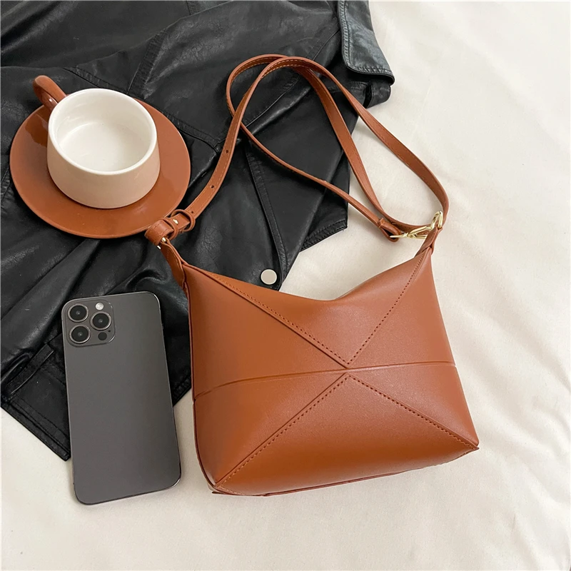 تنوعا الأزياء سستة بو 2025 الخريف منتج جديد الأفاق حقيبة كتف بلون حقيبة يد لينة بسيطة الأزياء حقيبة كروسبودي #2